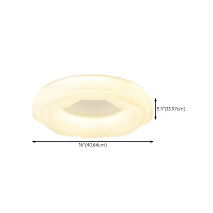 Modern Dimmable Circle Flush Ceiling Light for Bedroom Image - 10