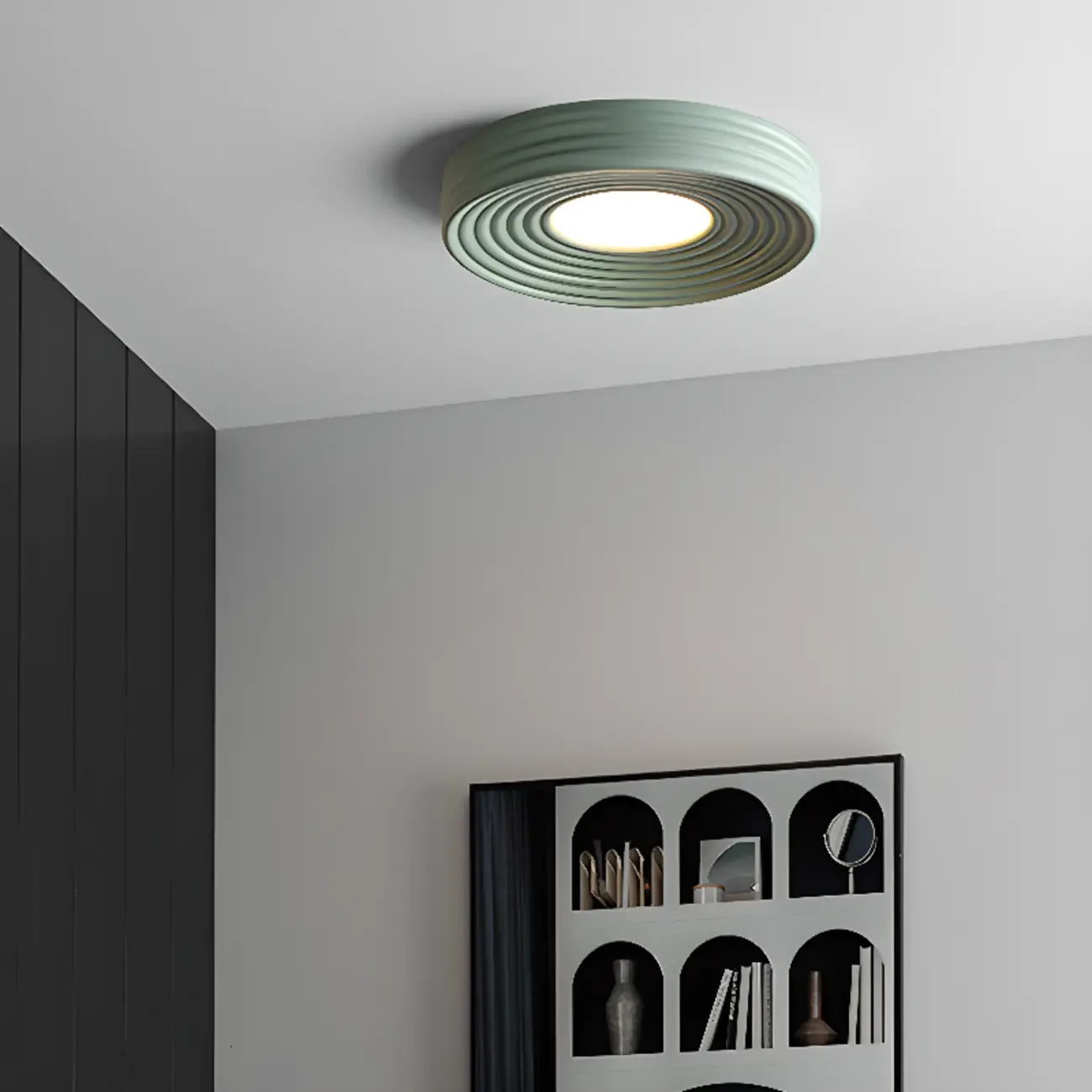 Small Modern Warm Flush Mount Ceiling Light for Indoor Use Image - 2