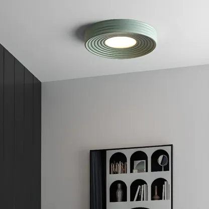 Small Modern Warm Flush Mount Ceiling Light for Indoor Use Image - 2