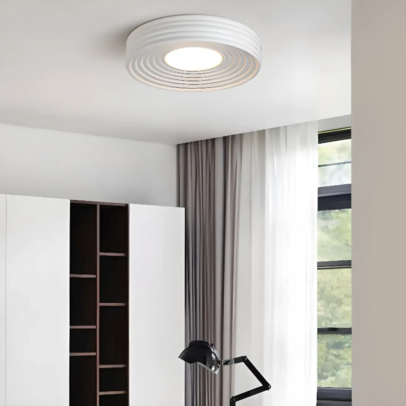 Small Modern Warm Flush Mount Ceiling Light for Indoor Use Image - 5