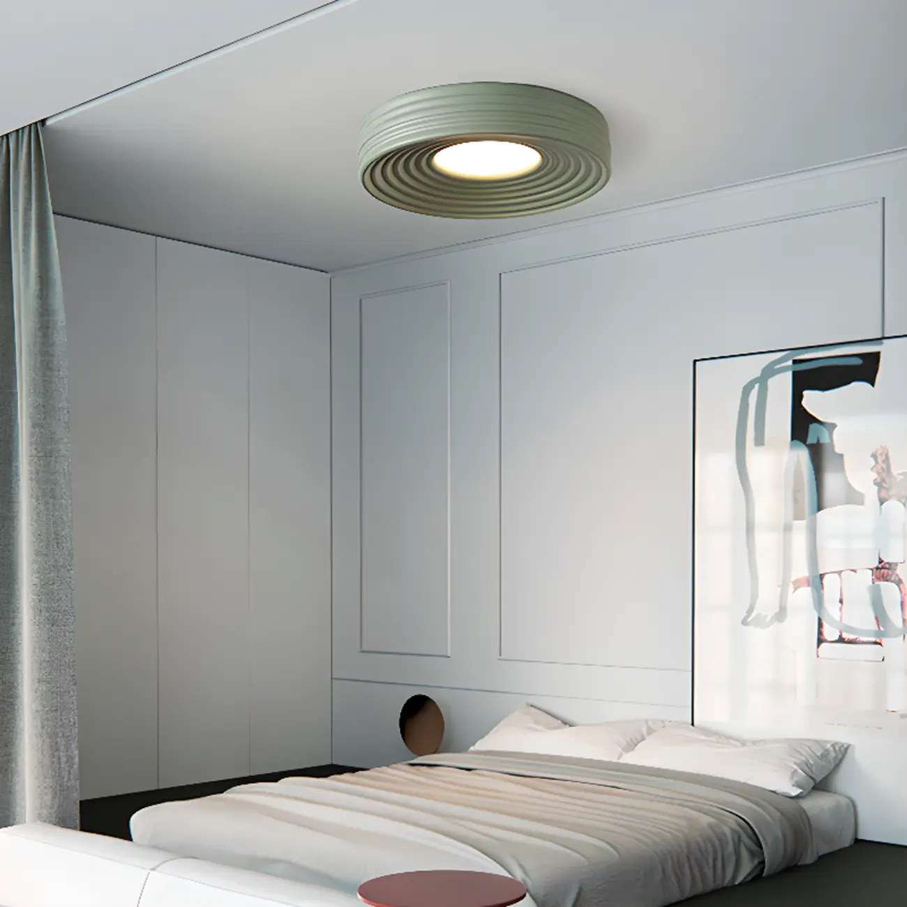 Small Modern Warm Flush Mount Ceiling Light for Indoor Use Image - 7 | homeyfad