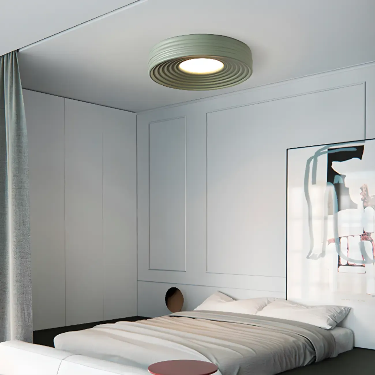Small Modern Warm Flush Mount Ceiling Light for Indoor Use Image - 7