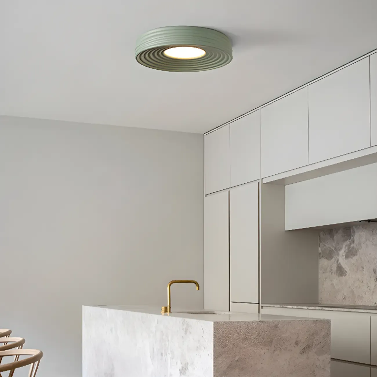 Small Modern Warm Flush Mount Ceiling Light for Indoor Use Image - 8