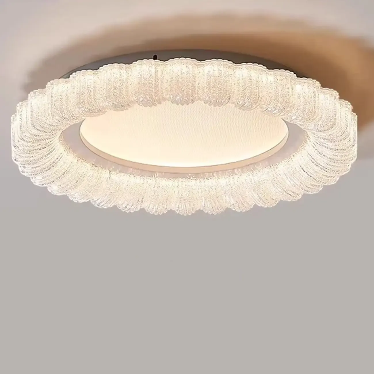 Dimmable Circular LED Flush Ceiling Light for Living Room Image - 2