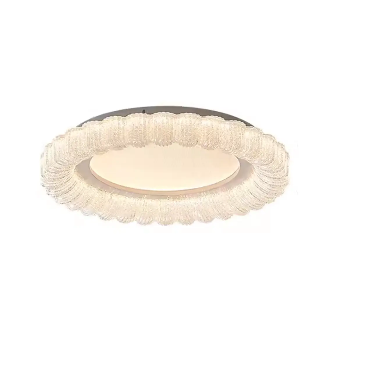 Dimmable Circular LED Flush Ceiling Light for Living Room Image - 3 | homeyfad