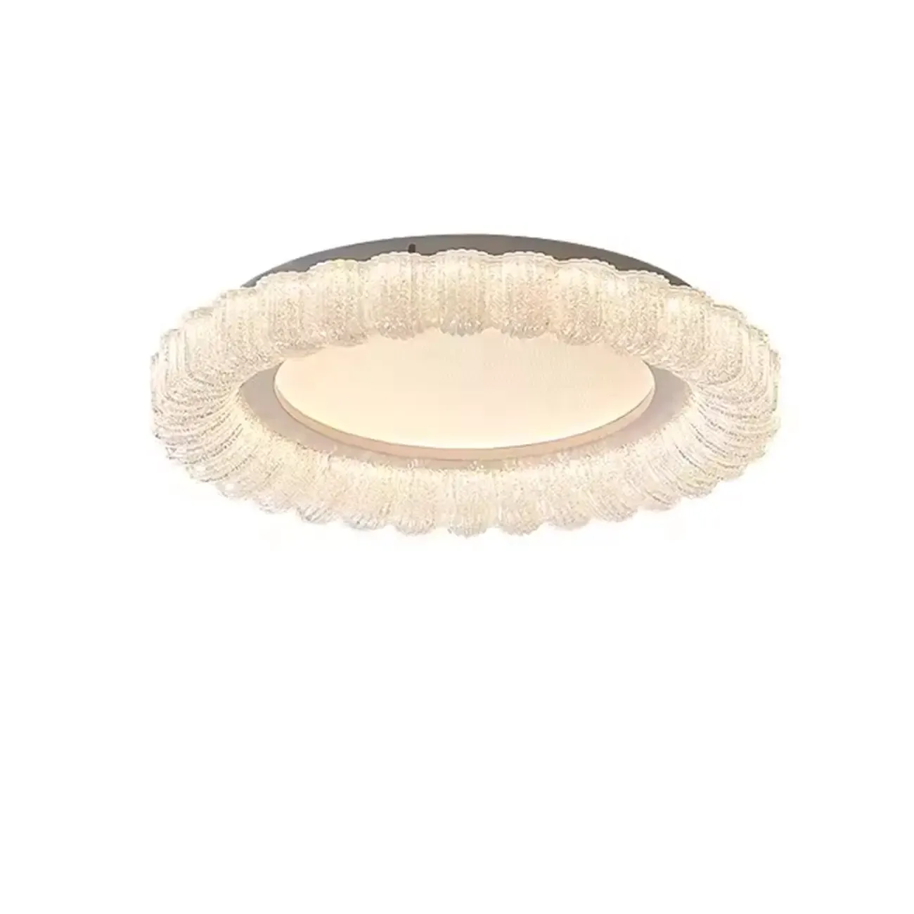 Dimmable Circular LED Flush Ceiling Light for Living Room Image - 4