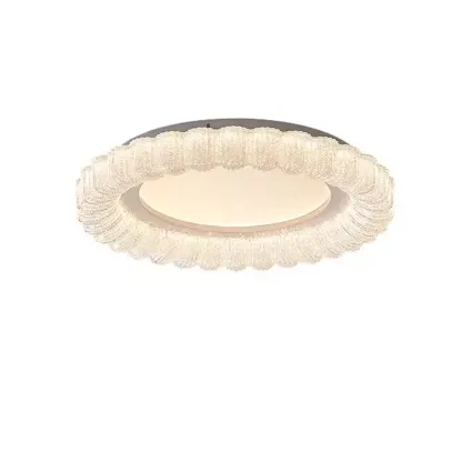 Dimmable Circular LED Flush Ceiling Light for Living Room Image - 4