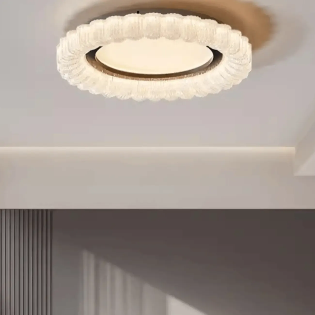 Dimmable Circular LED Flush Ceiling Light for Living Room Image - 5