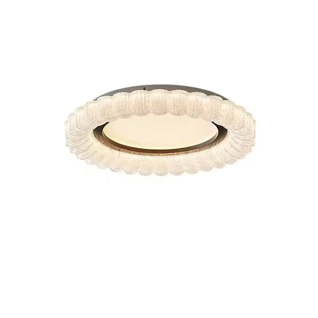 Dimmable Circular LED Flush Ceiling Light for Living Room Image - 8