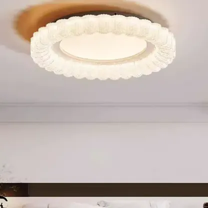 Dimmable Circular LED Flush Ceiling Light for Living Room Image - 9
