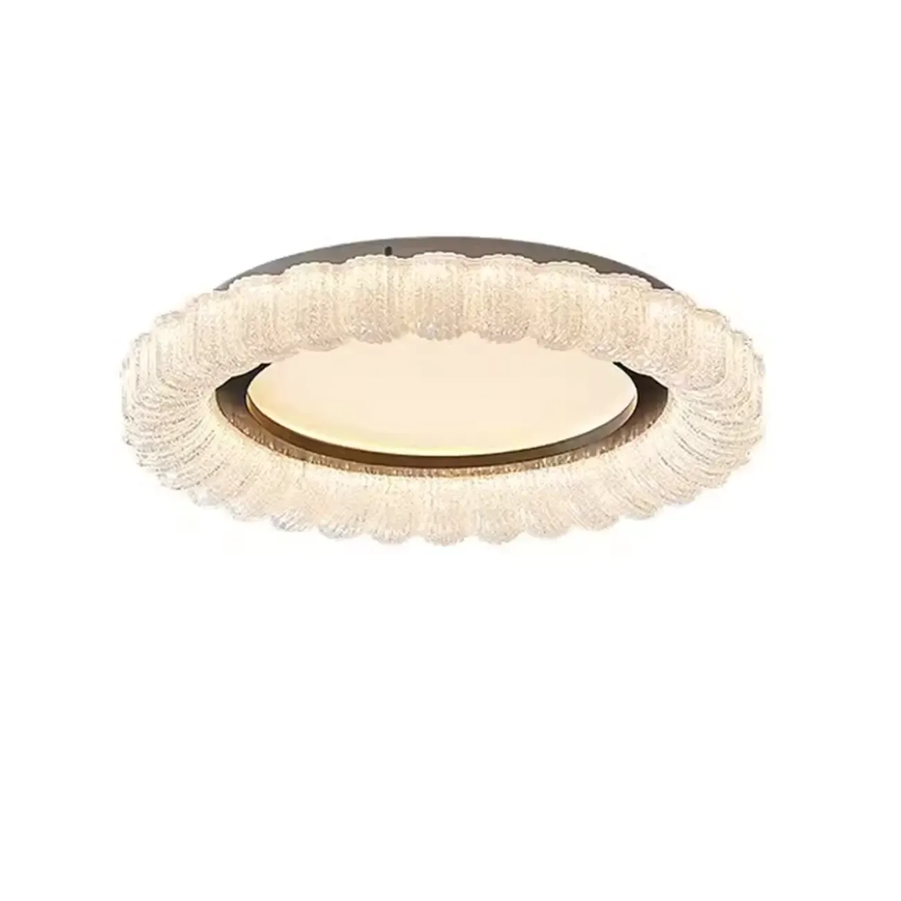 Dimmable Circular LED Flush Ceiling Light for Living Room Image - 12