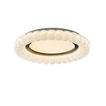 Dimmable Circular LED Flush Ceiling Light for Living Room Image - 12