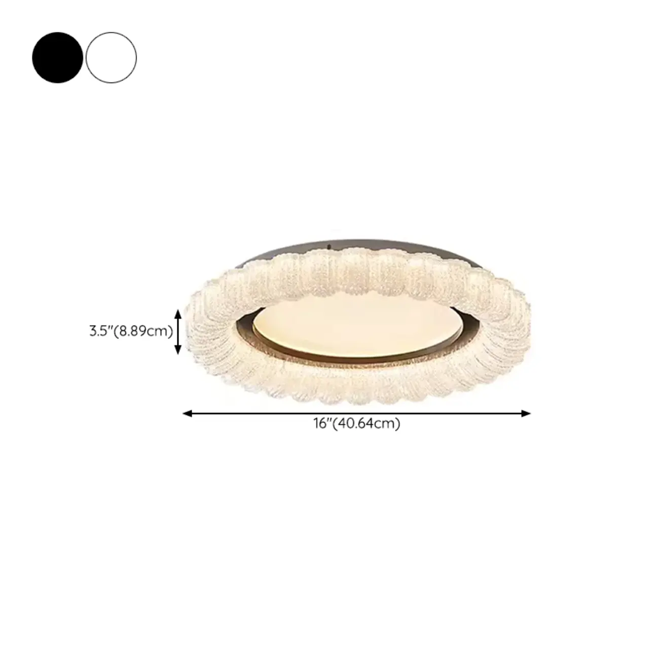 Dimmable Circular LED Flush Ceiling Light for Living Room #size