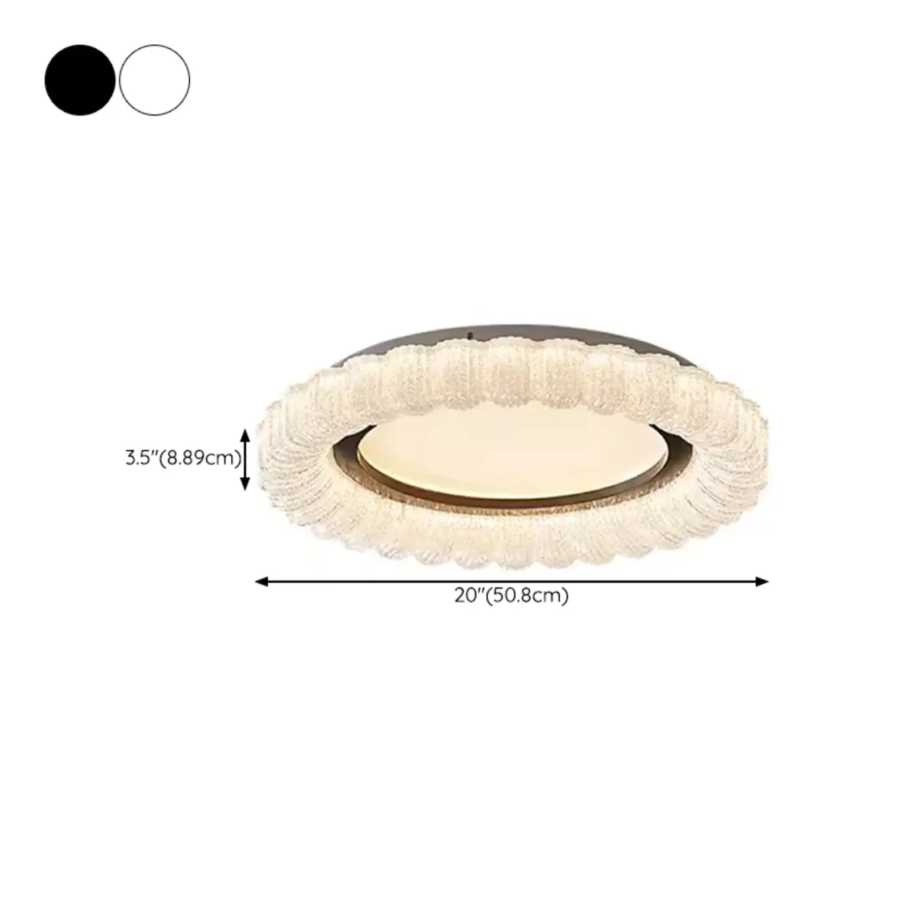 Dimmable Circular LED Flush Ceiling Light for Living Room Image - 21 | homeyfad