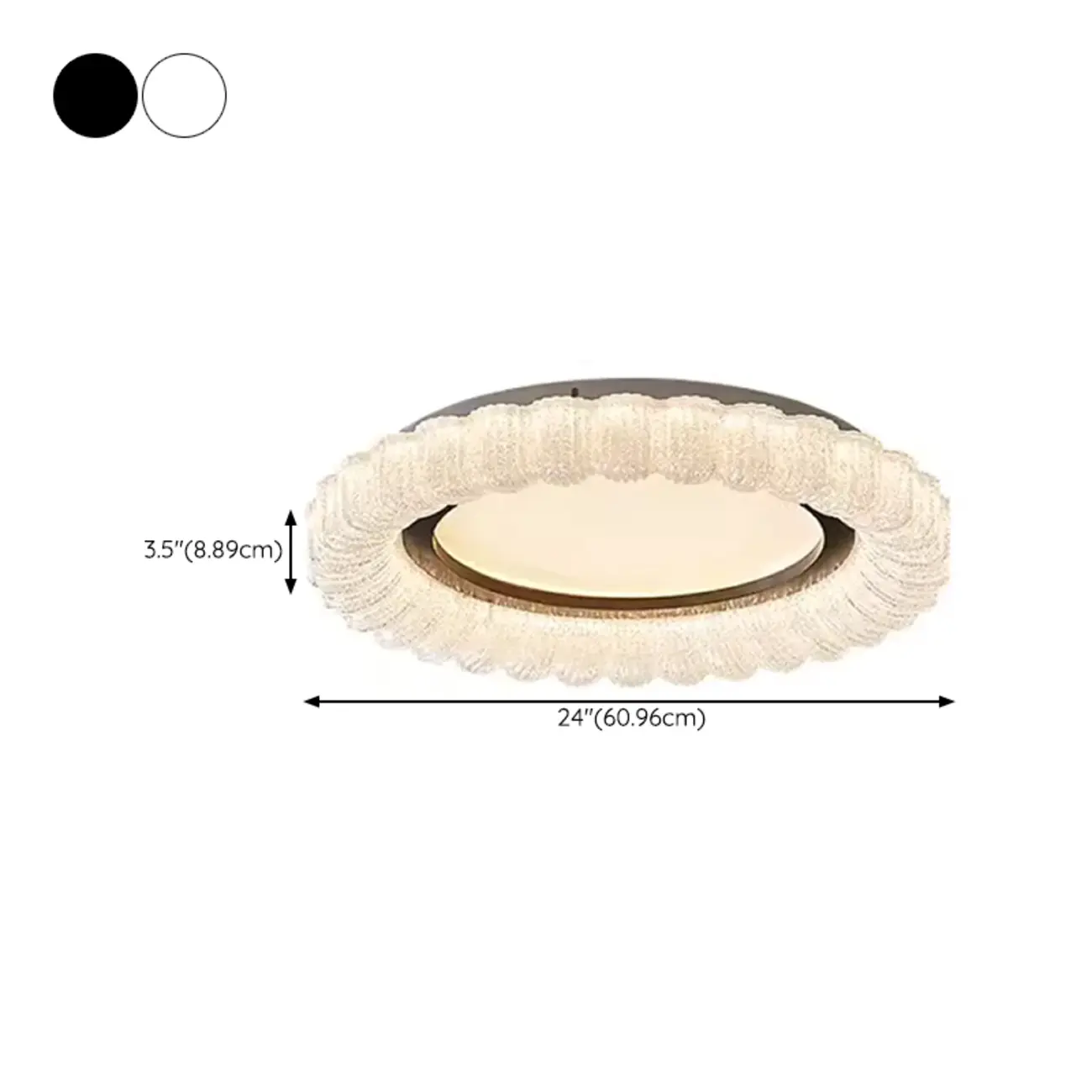 Dimmable Circular LED Flush Ceiling Light for Living Room Image - 22 | homeyfad