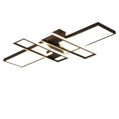 4-Light Modern LED Semi Flush Ceiling Light for Living Room Image - 5