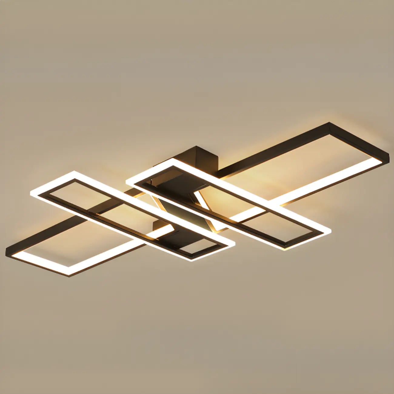 4-Light Modern LED Semi Flush Ceiling Light for Living Room Image - 6 | homeyfad