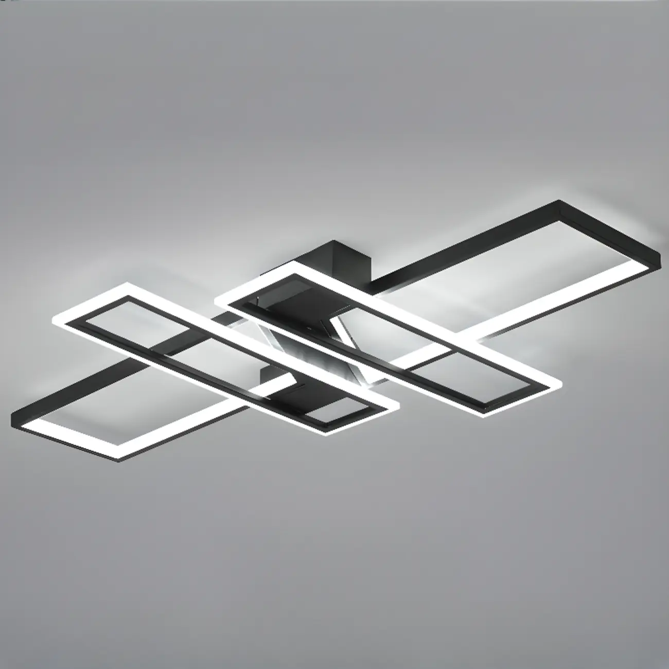 4-Light Modern LED Semi Flush Ceiling Light for Living Room Image - 7 | homeyfad