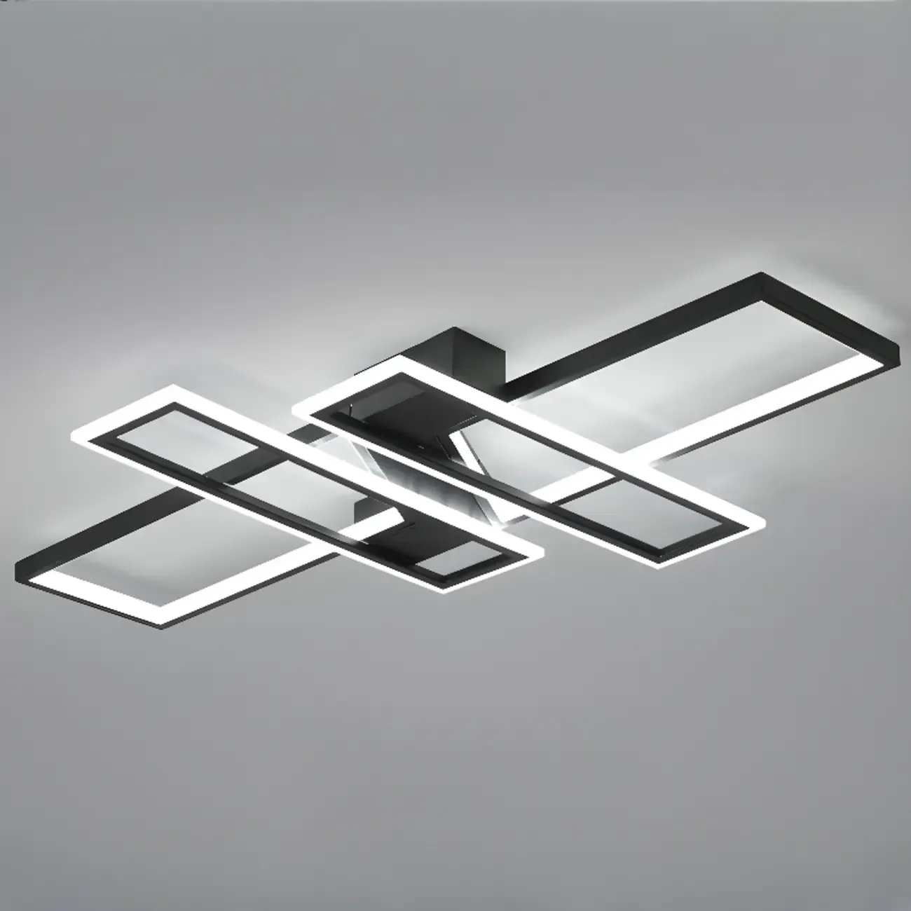 4-Light Modern LED Semi Flush Ceiling Light for Living Room Image - 7