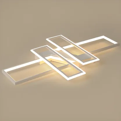 4-Light Modern LED Semi Flush Ceiling Light for Living Room Image - 8