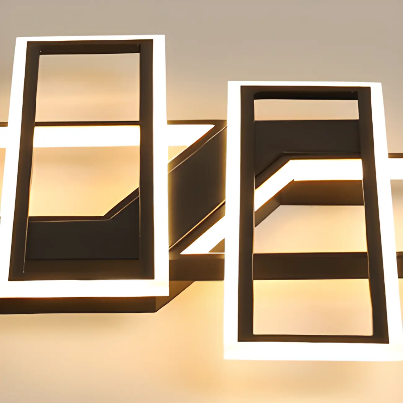 4-Light Modern LED Semi Flush Ceiling Light for Living Room Image - 9 | homeyfad