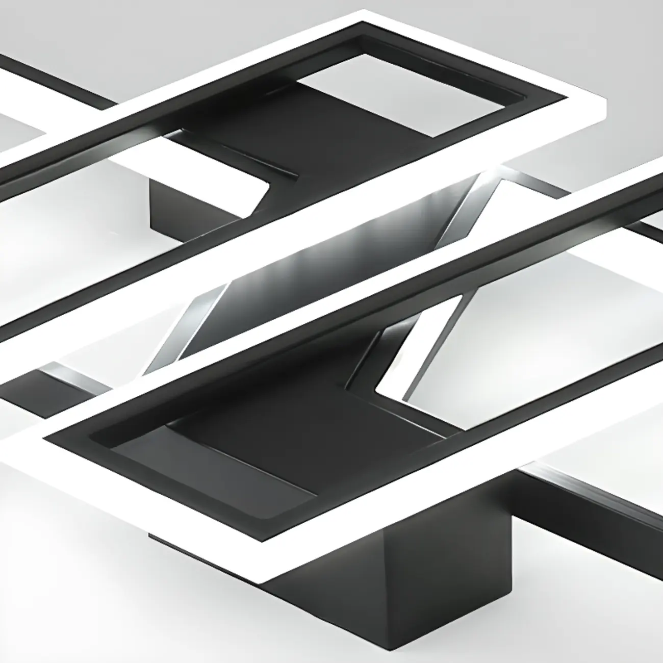 4-Light Modern LED Semi Flush Ceiling Light for Living Room Image - 10 | homeyfad