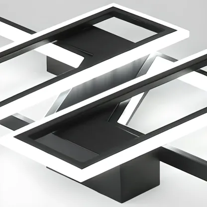 4-Light Modern LED Semi Flush Ceiling Light for Living Room Image - 10