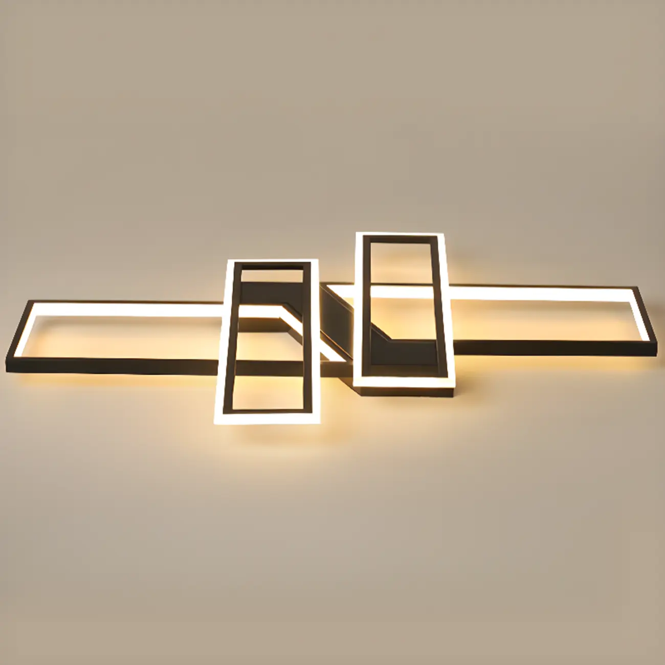 4-Light Modern LED Semi Flush Ceiling Light for Living Room Image - 11 | homeyfad