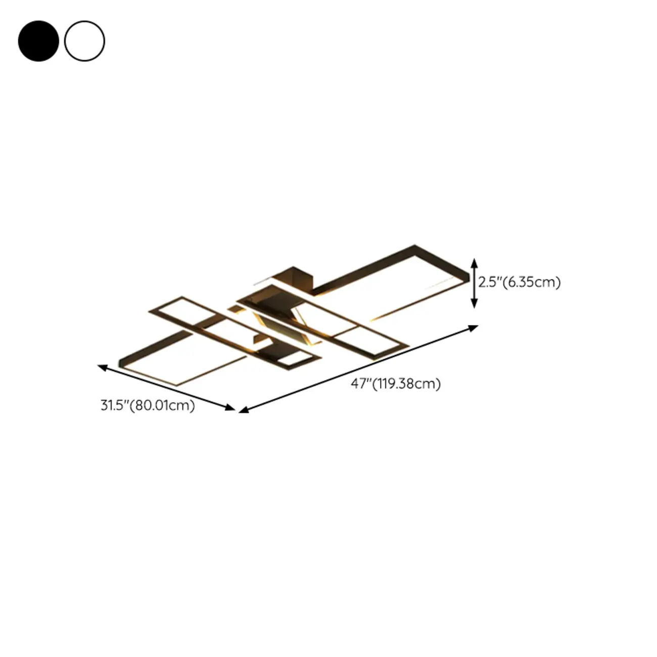 4-Light Modern LED Semi Flush Ceiling Light for Living Room Image - 13 | homeyfad