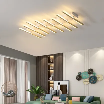 Modern Linear Semi Flush Ceiling Light for Residential Use Image - 9