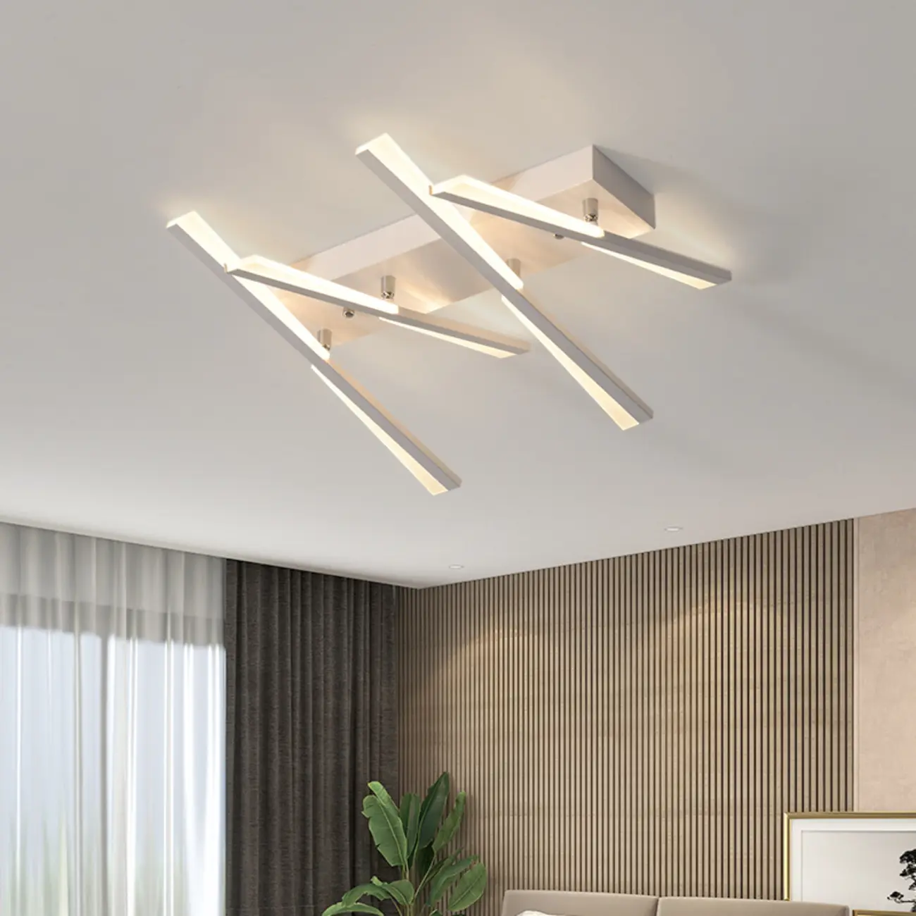 Modern Linear Semi Flush Ceiling Light for Residential Use Image - 11 | homeyfad