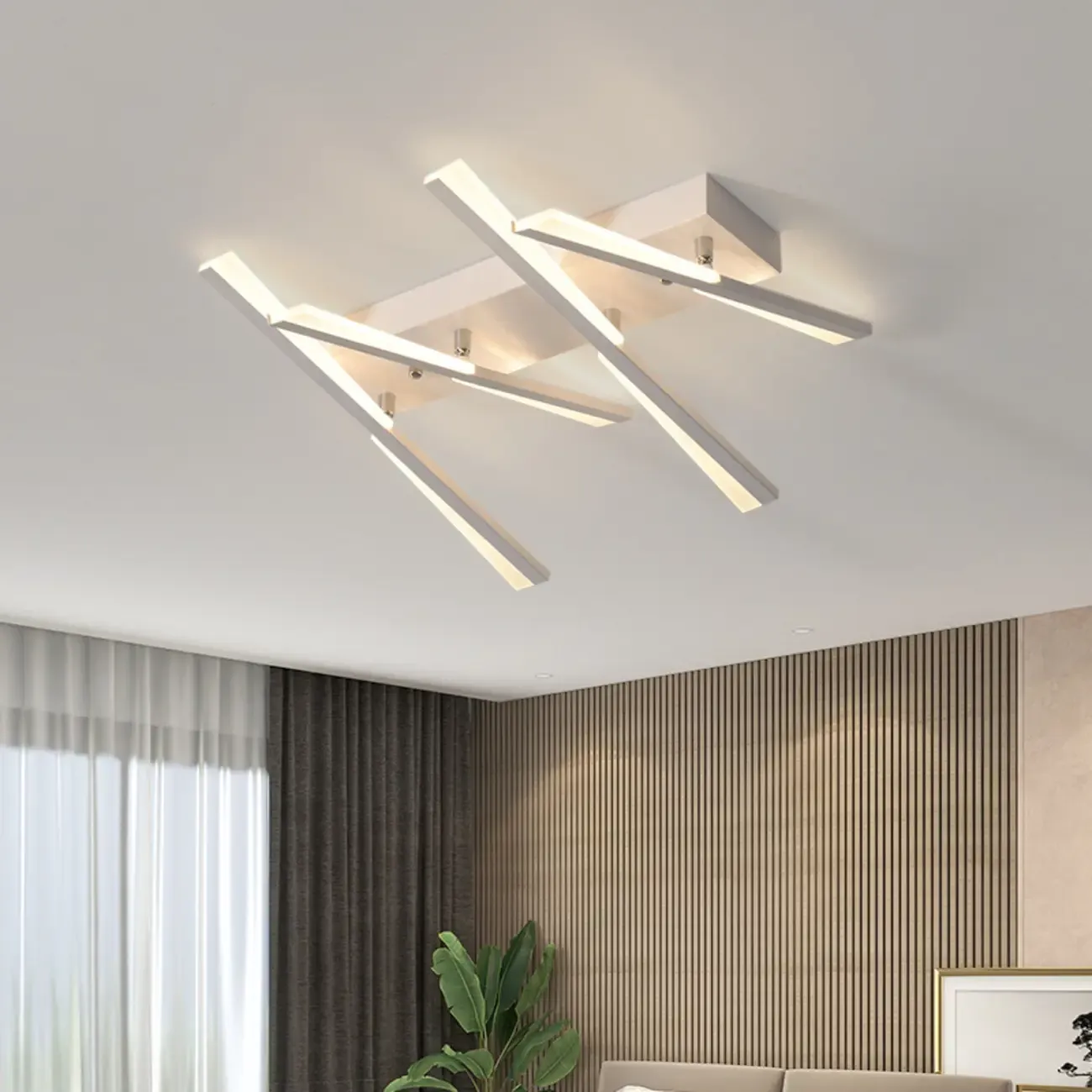 Modern Linear Semi Flush Ceiling Light for Residential Use Image - 11
