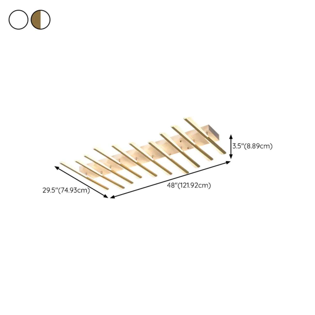 Modern Linear Semi Flush Ceiling Light for Residential Use Image - 14 | homeyfad