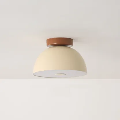 Small Geometric Semi Flush Ceiling Light with Plastic Shade Image - 7