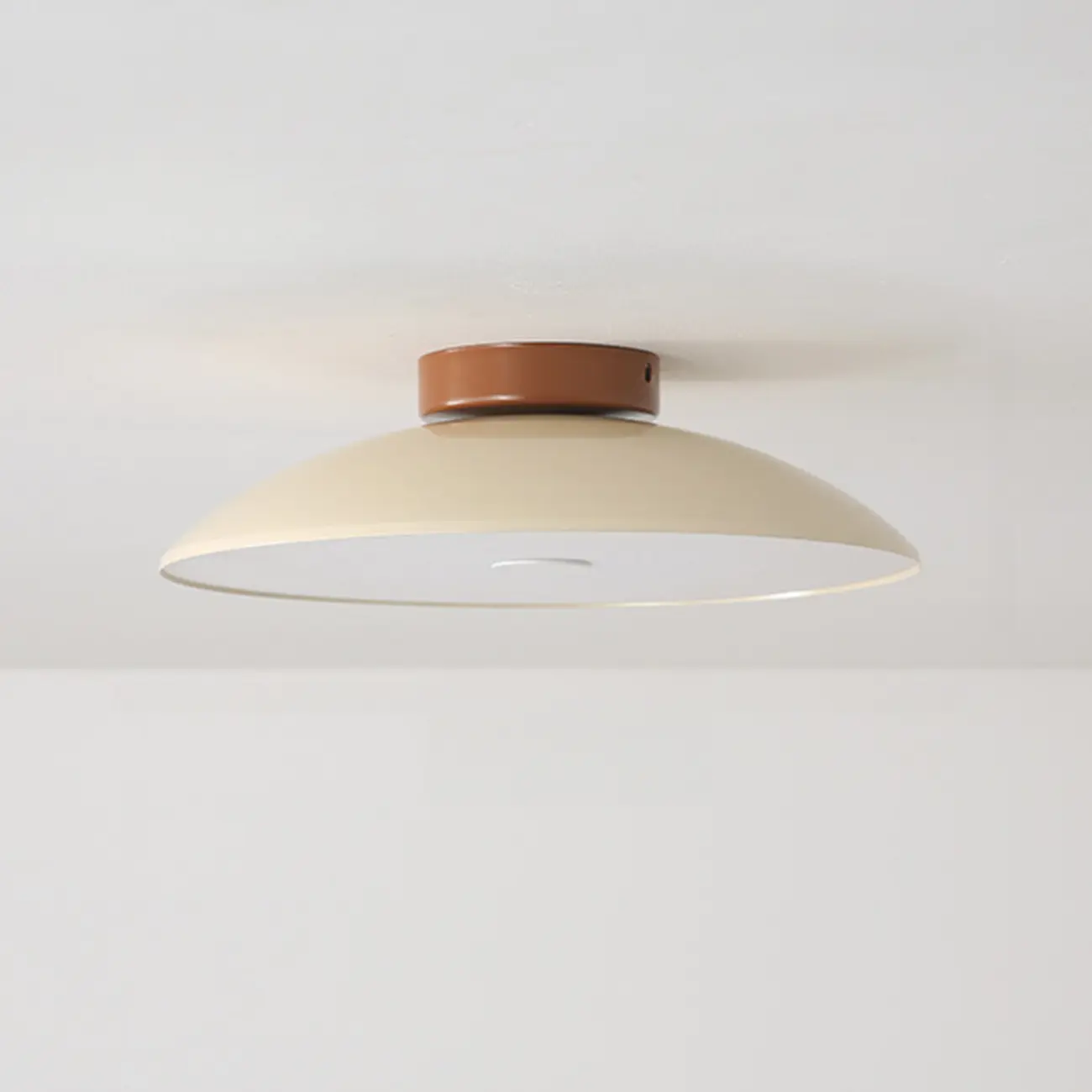 Small Geometric Semi Flush Ceiling Light with Plastic Shade Image - 9 | homeyfad