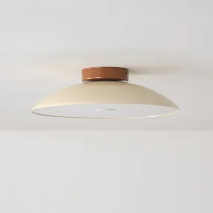 Small Geometric Semi Flush Ceiling Light with Plastic Shade Image - 9