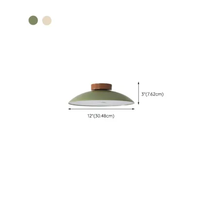 Small Geometric Semi Flush Ceiling Light with Plastic Shade #size