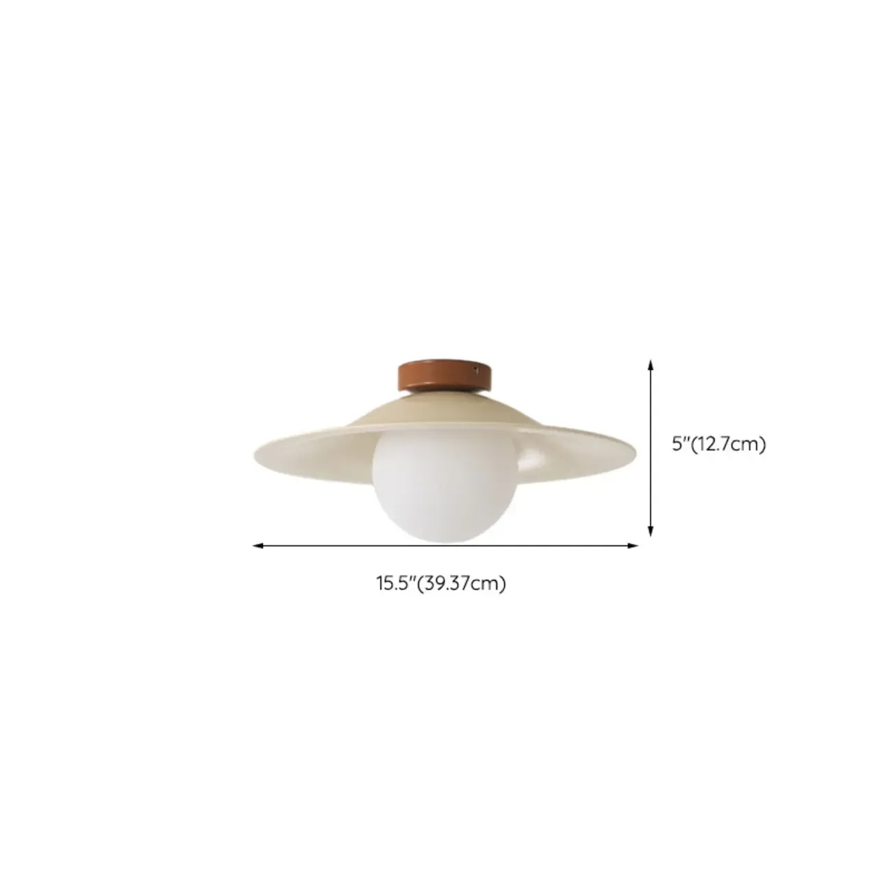 Small Geometric Semi Flush Ceiling Light with Plastic Shade Image - 16