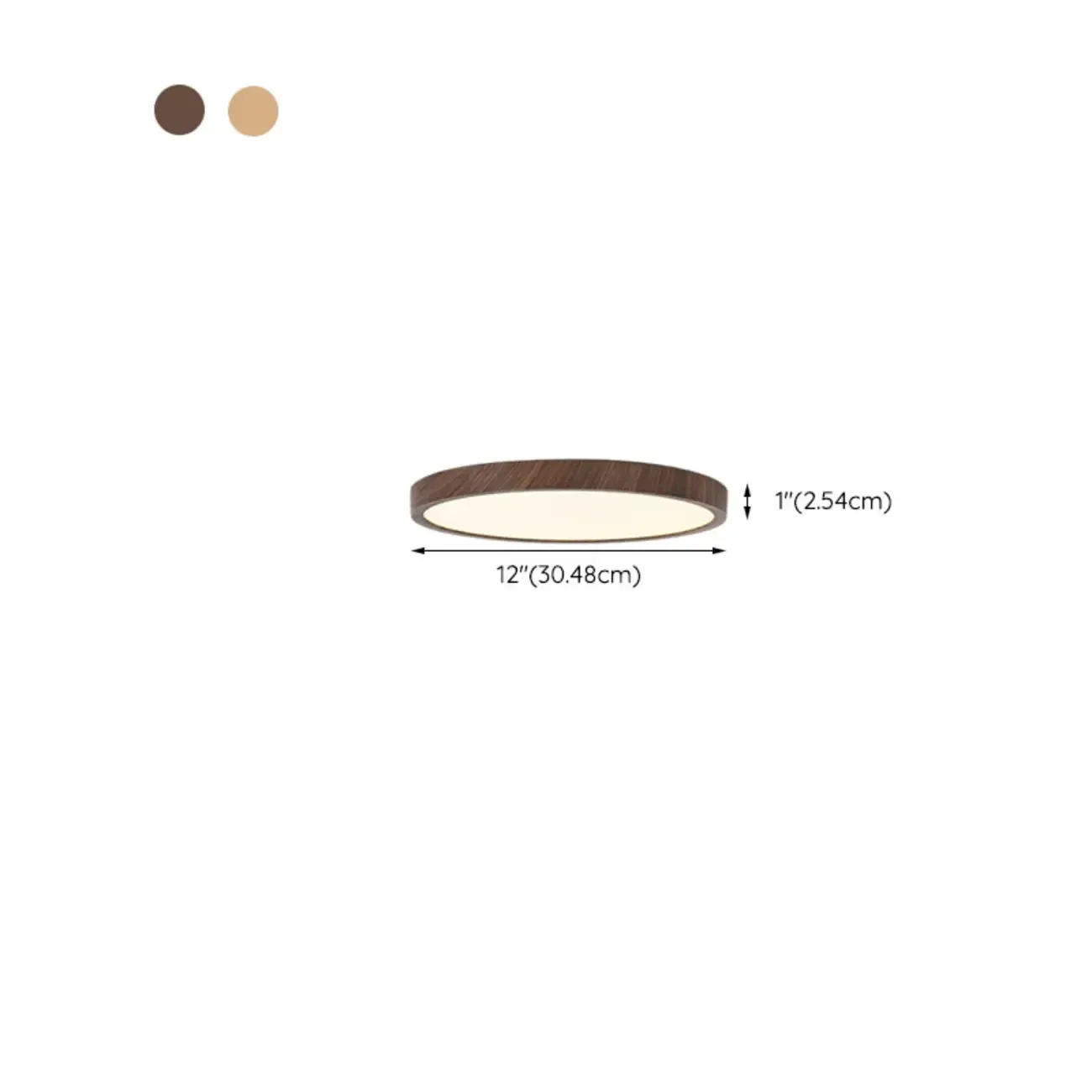 Modern Circular Flush Mount LED Ceiling Light for Bedroom #size