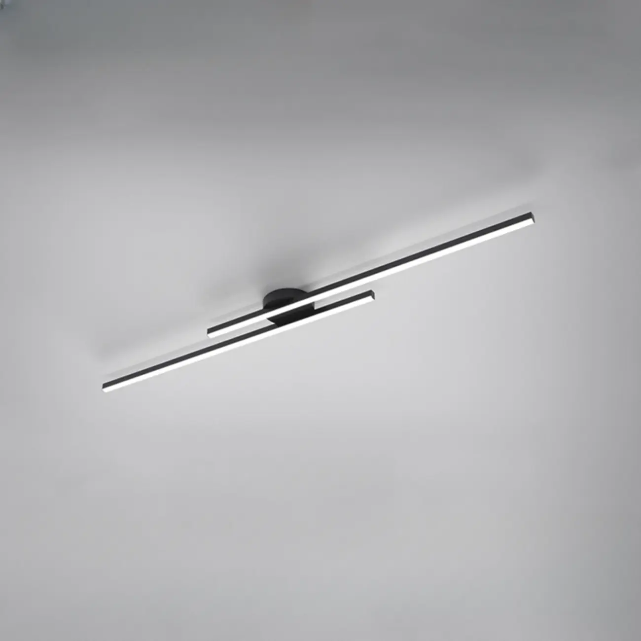 2-Light Linear LED Semi Flush Ceiling Light for Living Room Image - 6 | homeyfad