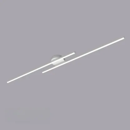 2-Light Linear LED Semi Flush Ceiling Light for Living Room Image - 10