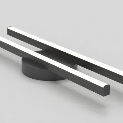 2-Light Linear LED Semi Flush Ceiling Light for Living Room Image - 13