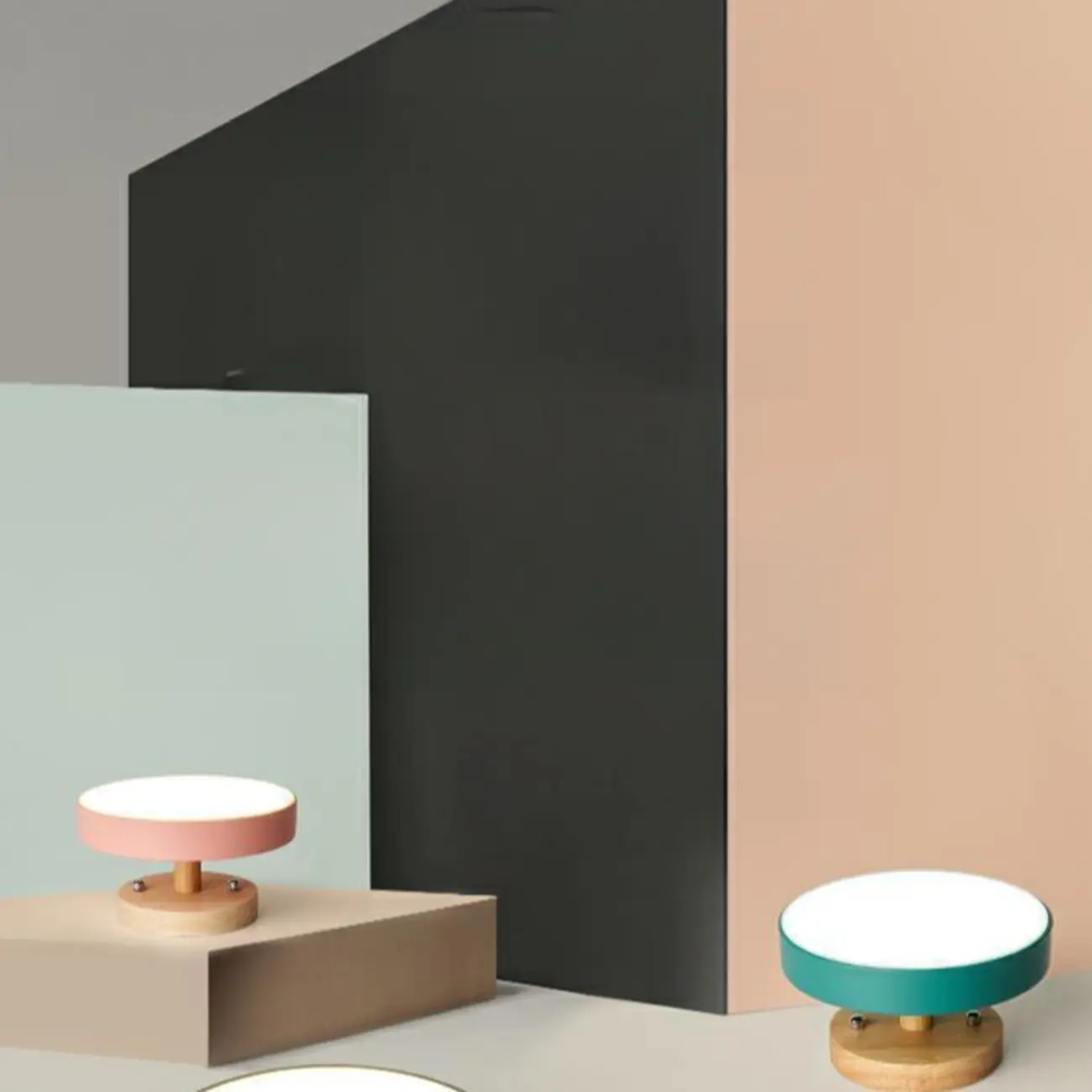 Drum LED Semi-Flush Mount Ceiling Light for Living Room Image - 3 | homeyfad