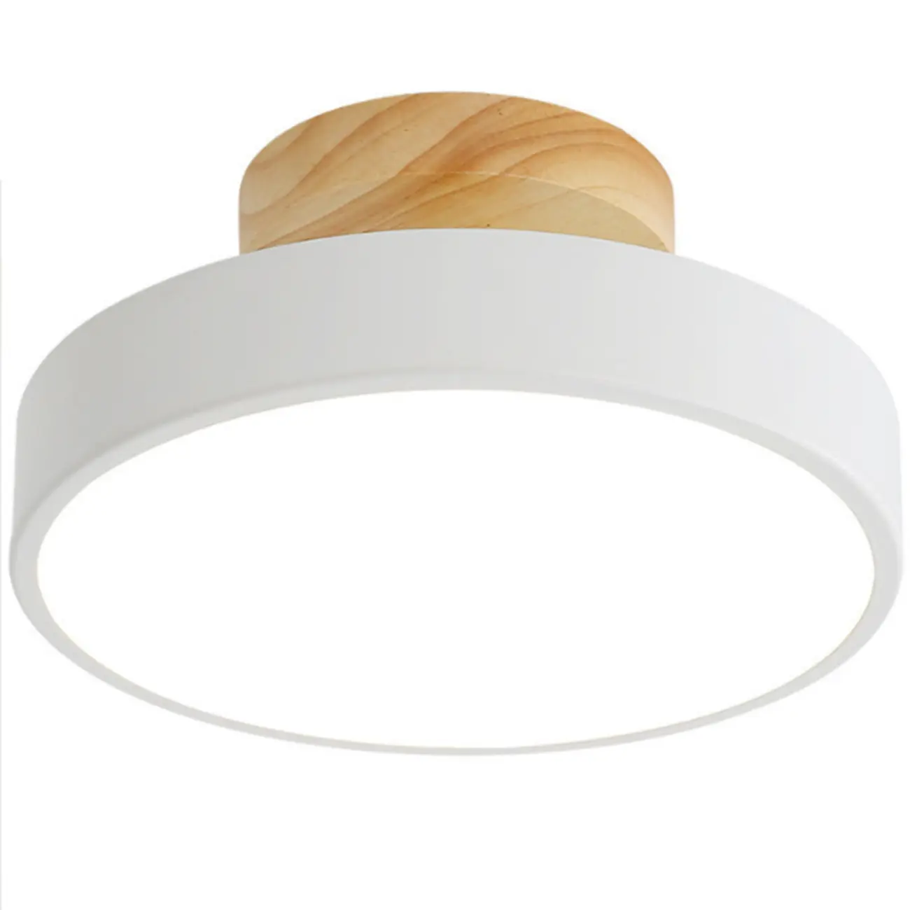 Drum LED Semi-Flush Mount Ceiling Light for Living Room Image - 5 | homeyfad