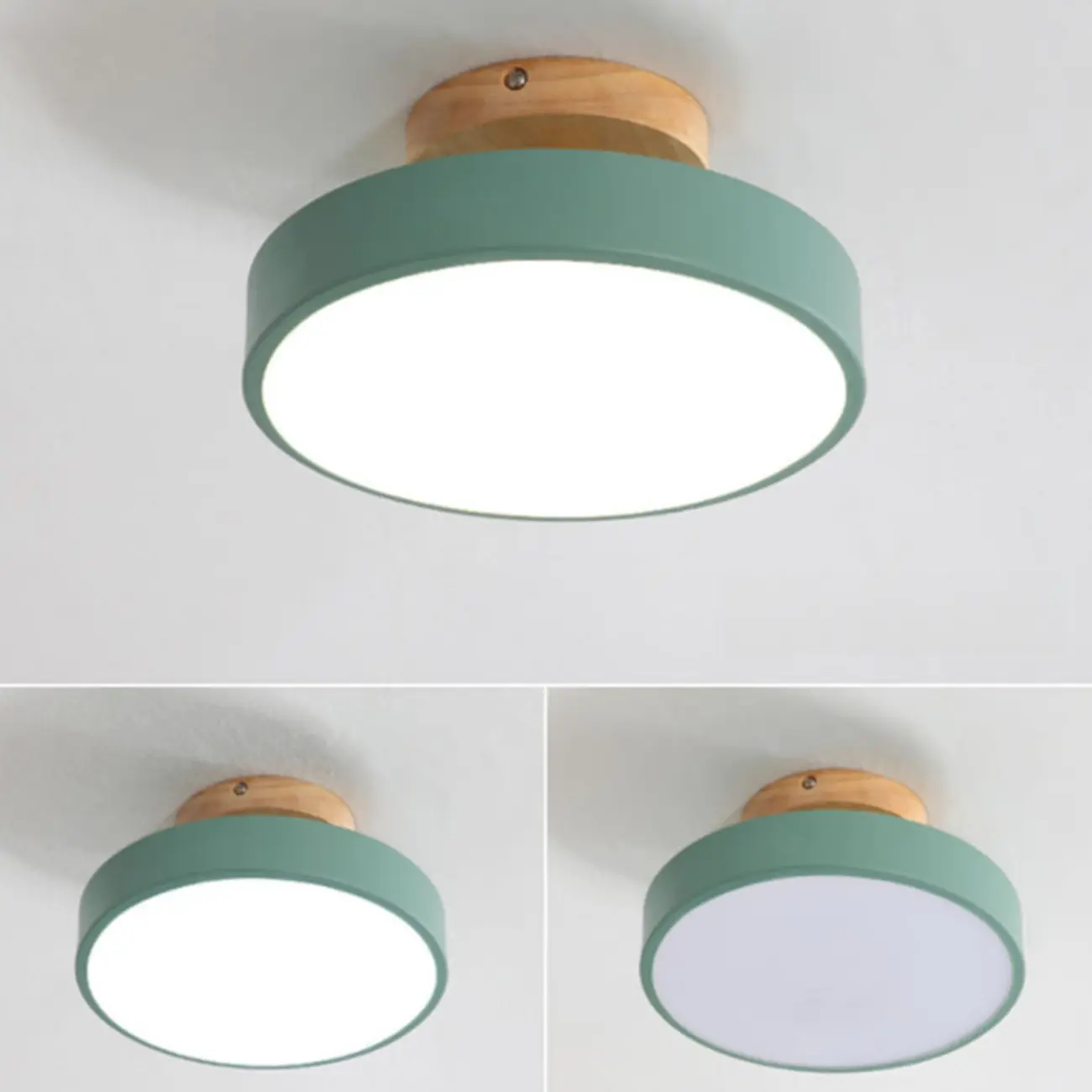 Drum LED Semi-Flush Mount Ceiling Light for Living Room Image - 6 | homeyfad