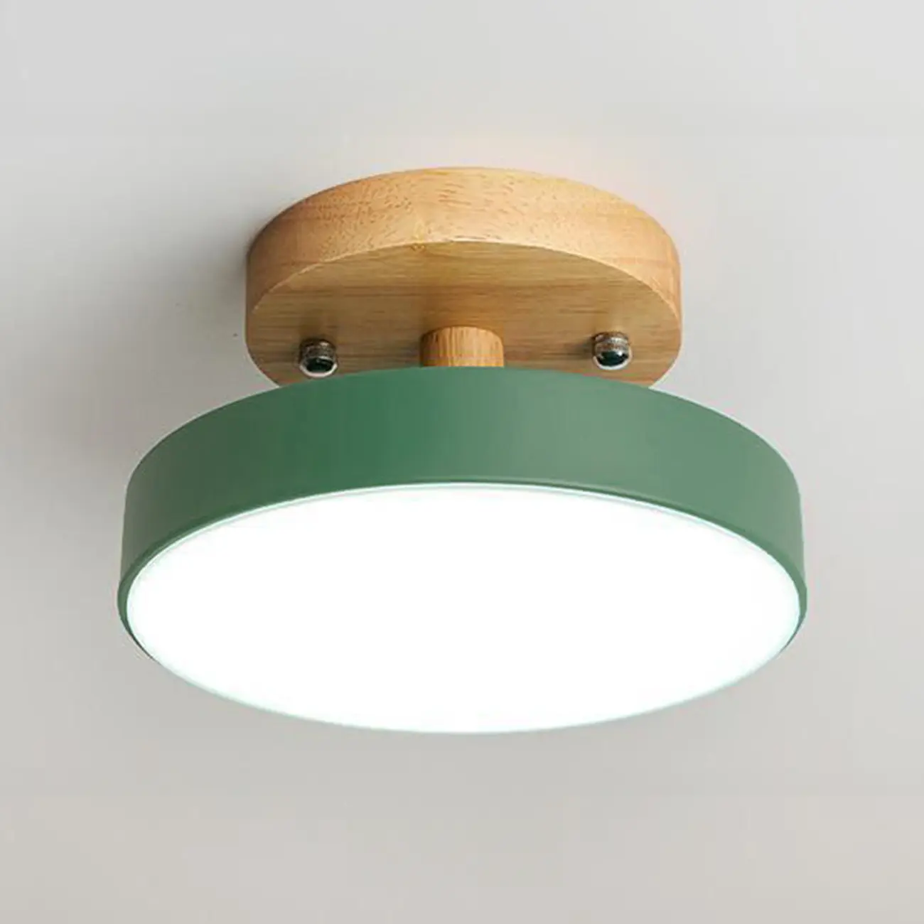 Drum LED Semi-Flush Mount Ceiling Light for Living Room Image - 11 | homeyfad