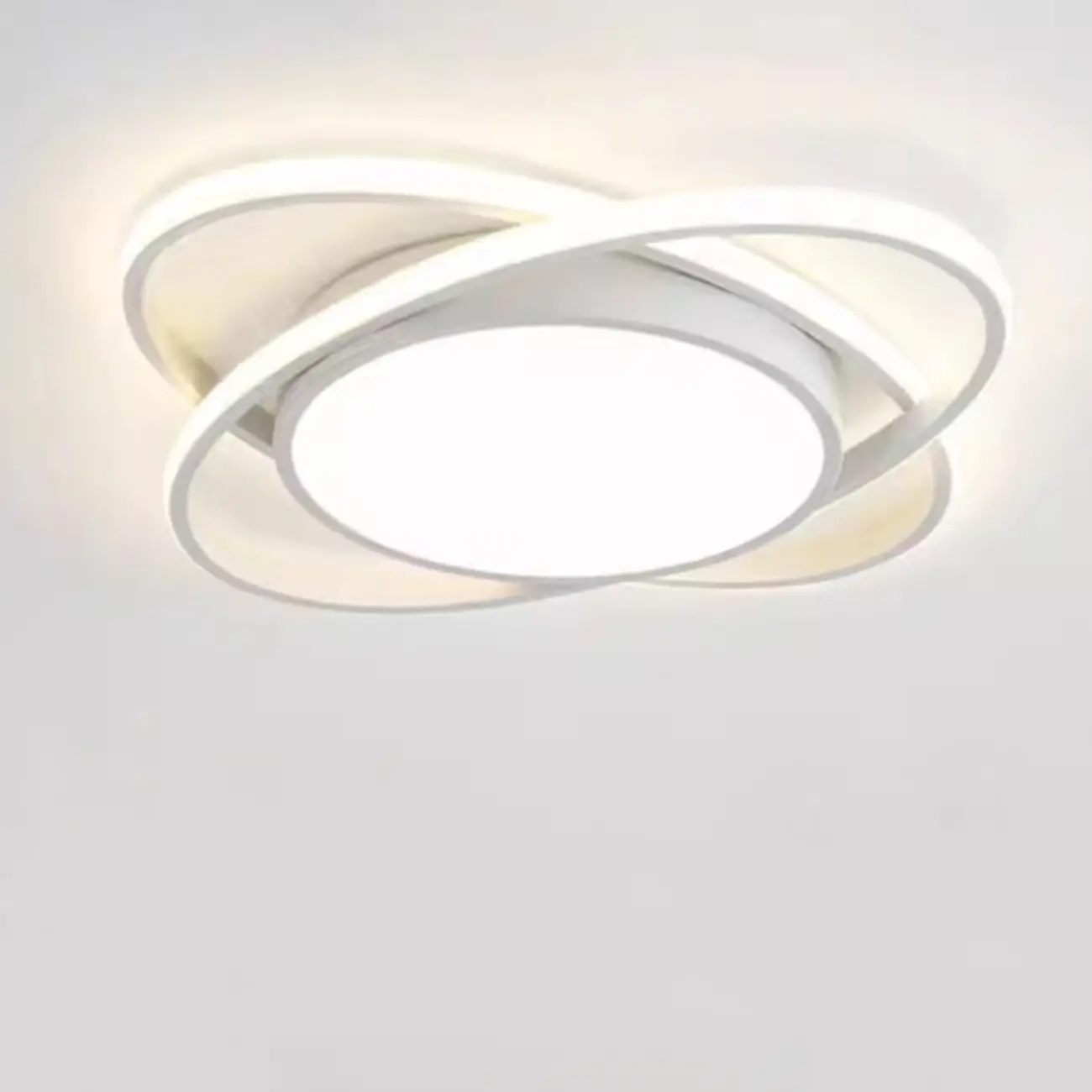 Geometric Acrylic Flush Ceiling Light for Residential Living Image - 1 | homeyfad