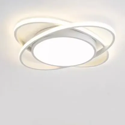 Geometric Acrylic Flush Ceiling Light for Residential Living Image - 1