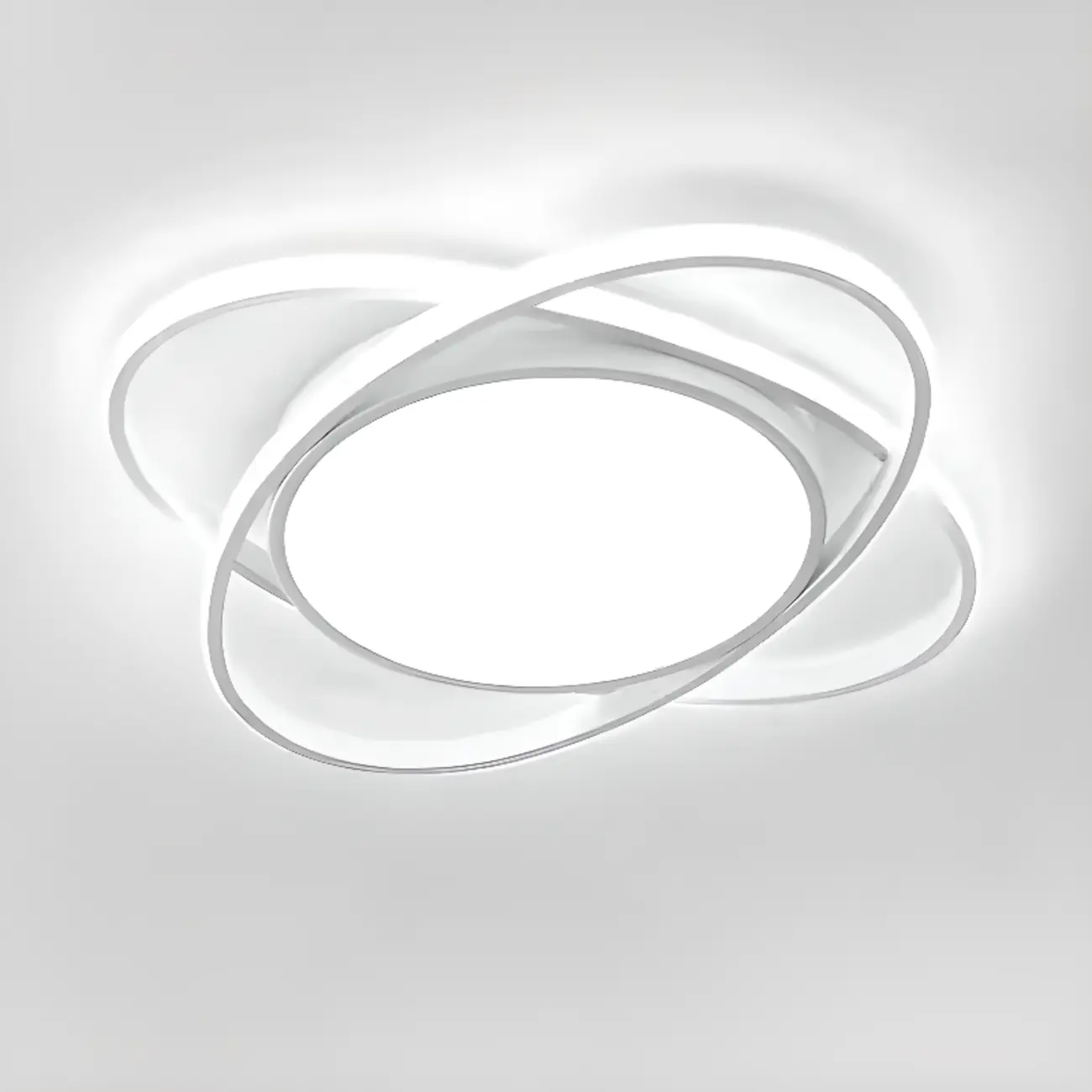 Geometric Acrylic Flush Ceiling Light for Residential Living Image - 2 | homeyfad