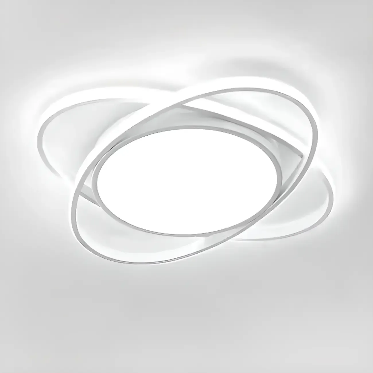 Geometric Acrylic Flush Ceiling Light for Residential Living Image - 2